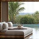 Business executive relaxing at a resort