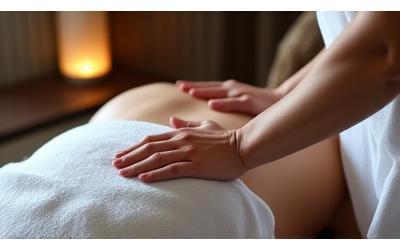 A therapist performing a deep tissue massage